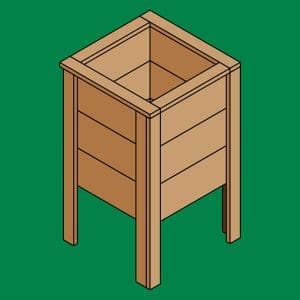 Planter Box 15x15x25 - Outdoor Planter Boxes