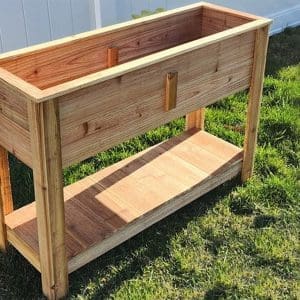 Planter Box 46x15x32 with Shelf - Outdoor Planter Boxes